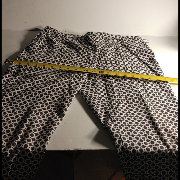 Women's Talbots Slacks Size 6P Navy & White Ankle Pants Side Zipper Petite - Picture 6 of 8